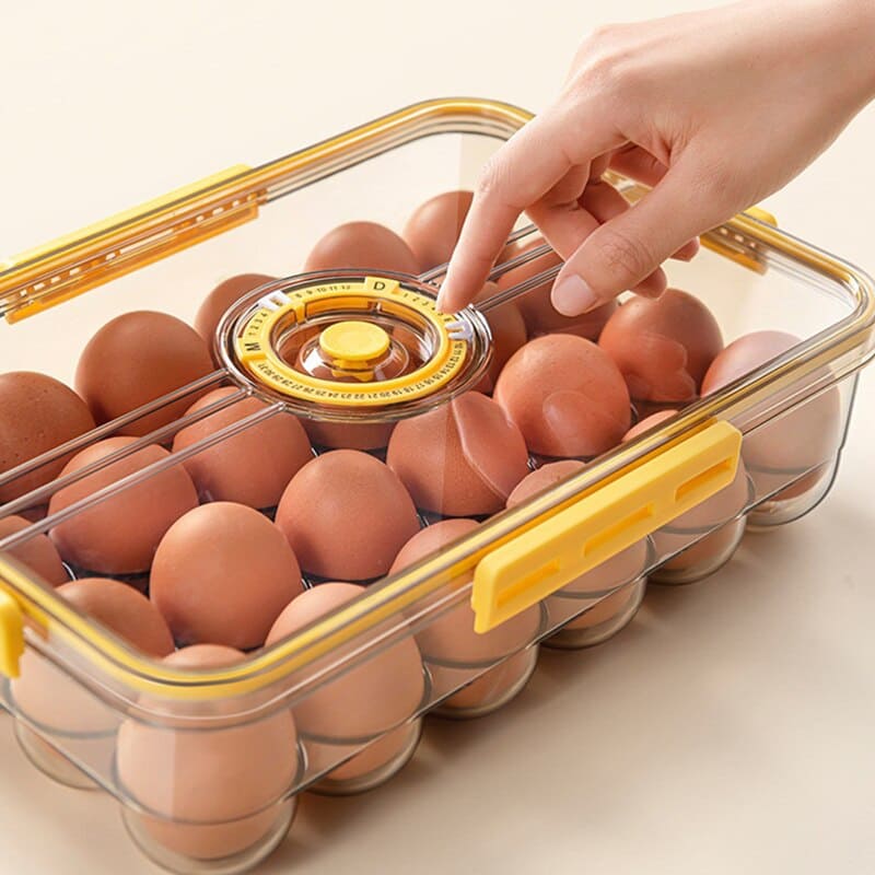 Refrigerator Organizer with Lid and Date Marker