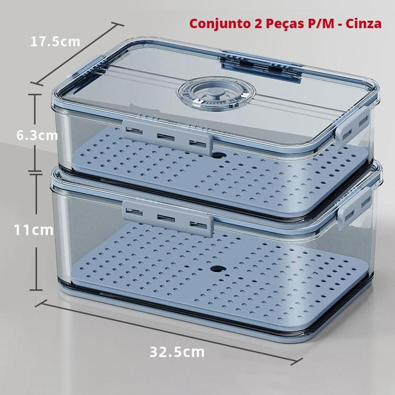 Refrigerator Organizer with Lid and Date Marker