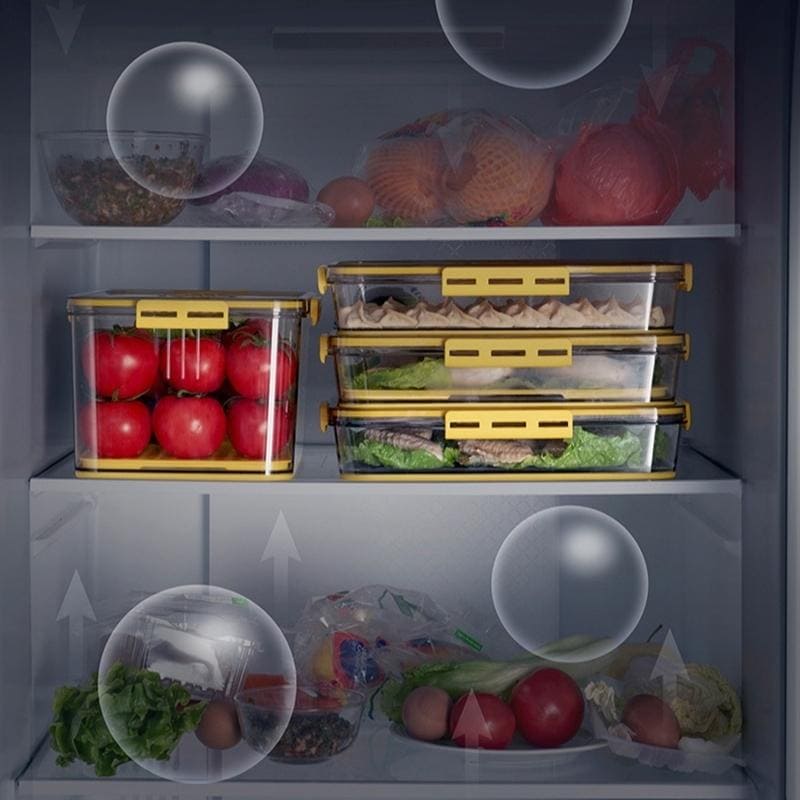 Refrigerator Organizer with Lid and Date Marker