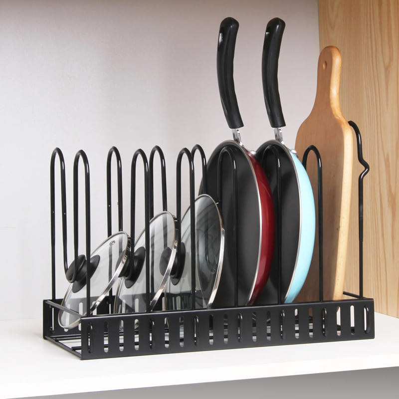 Kitchen Cabinet Pot and Lid Organizer