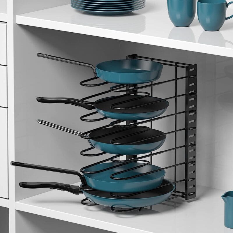 Kitchen Cabinet Pot and Lid Organizer