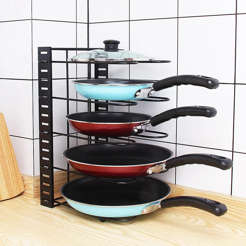 Kitchen Cabinet Pot and Lid Organizer