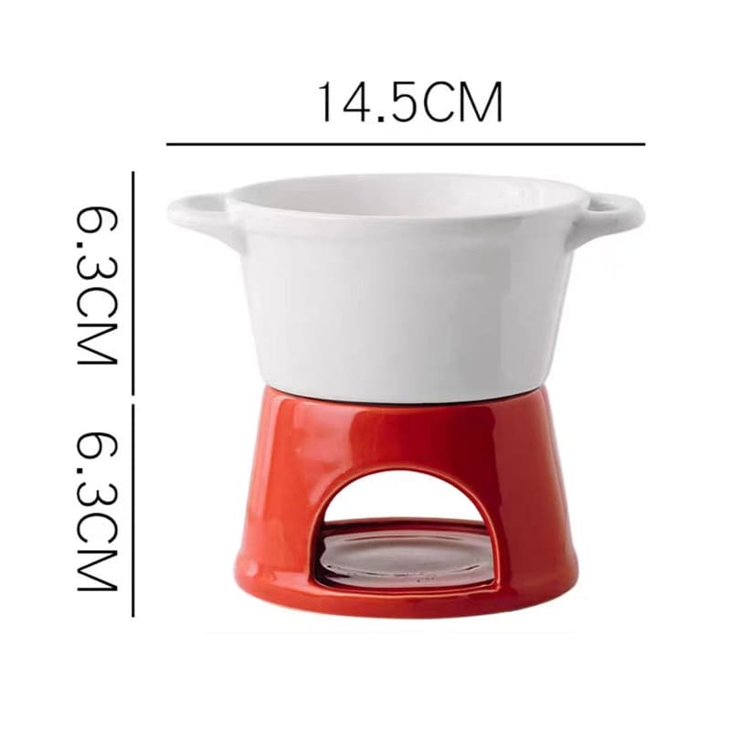 Ceramic Cheese and Chocolate Fondue Pot