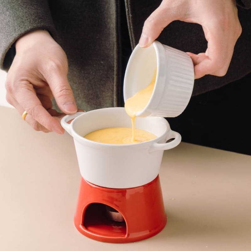 Ceramic Cheese and Chocolate Fondue Pot