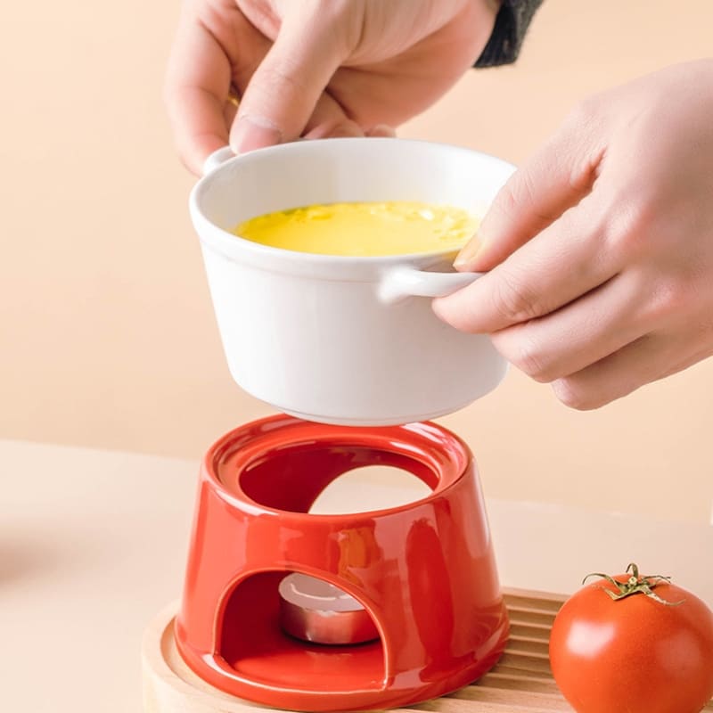 Ceramic Cheese and Chocolate Fondue Pot