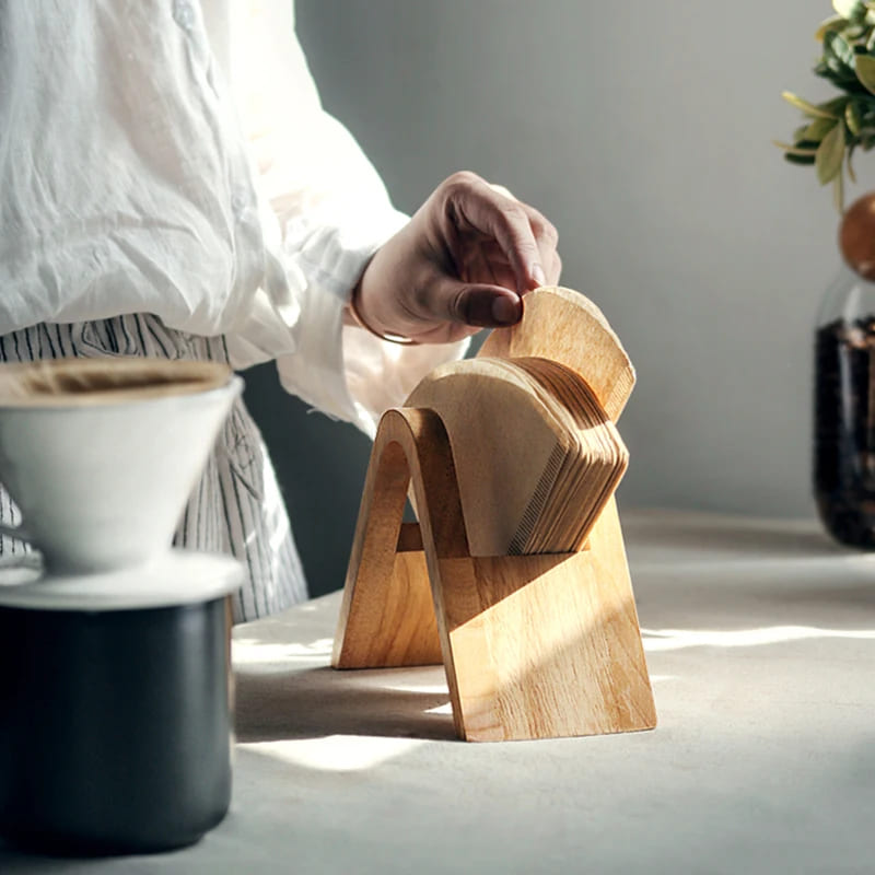 Wooden Coffee Filter Holder Paper Filter Support