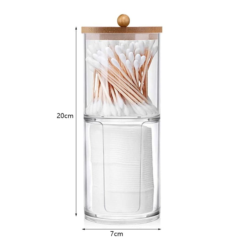 Acrylic Cotton and Cotton Swab Organizer Kit