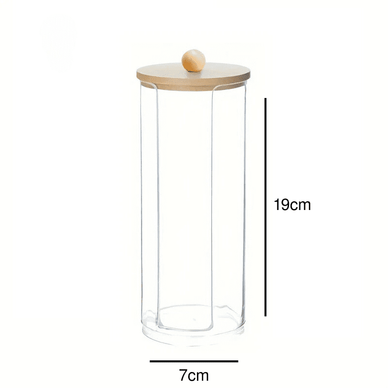 Acrylic Cotton and Cotton Swab Organizer Kit