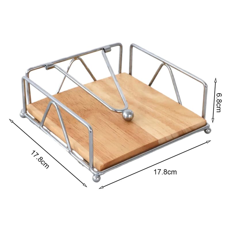 Luxury Modern Wooden Stainless Steel Table Napkin Holder