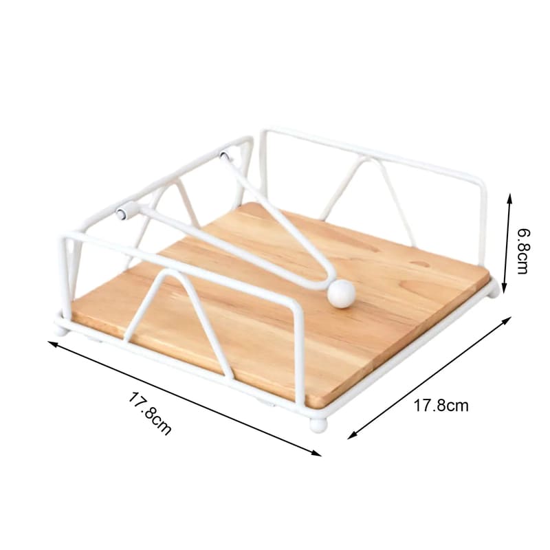 Luxury Modern Wooden Stainless Steel Table Napkin Holder