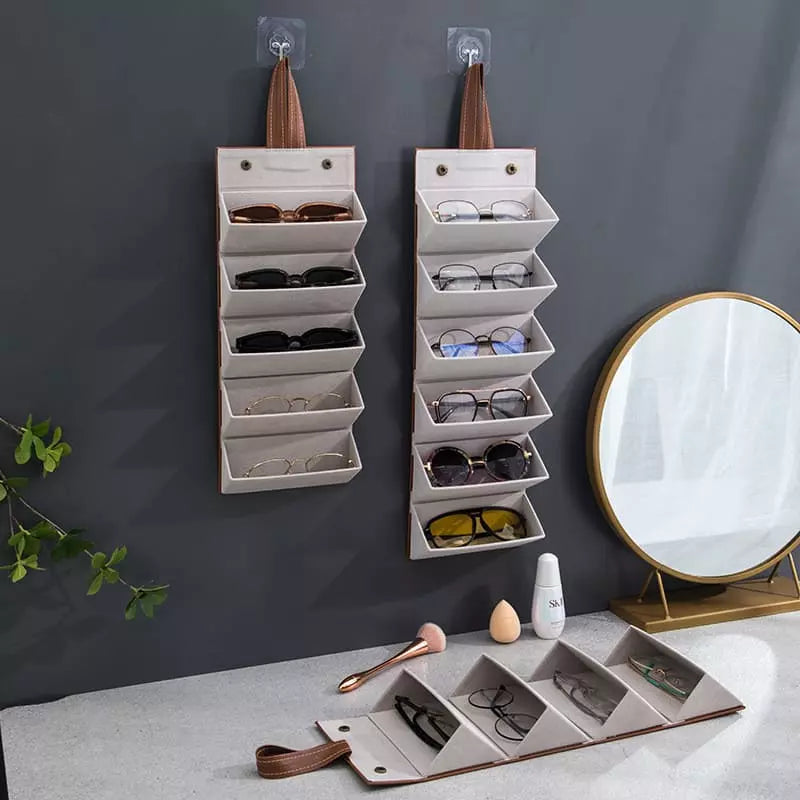 Glasses Case and Organizer with 6 Compartments
