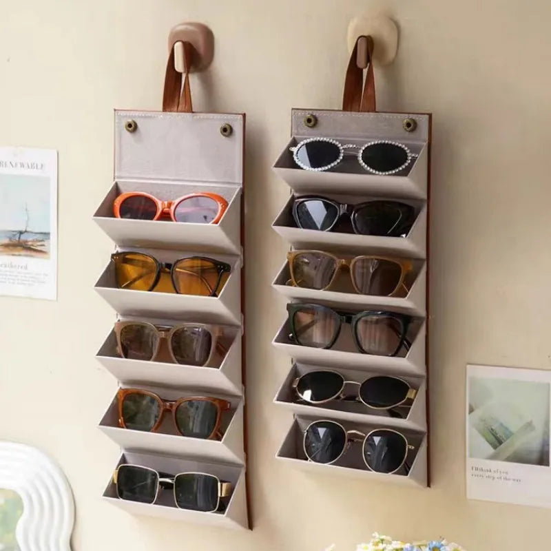 Glasses Case and Organizer with 6 Compartments