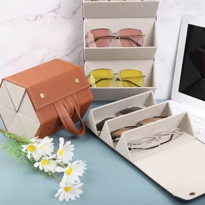 Glasses Case and Organizer with 6 Compartments