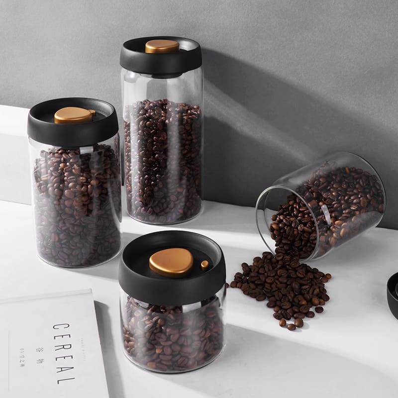 Glass Jar with Airtight Vacuum-Insulated Lid