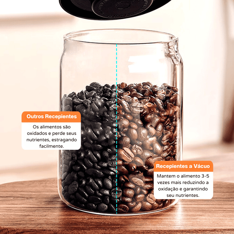 Glass Jar with Airtight Vacuum-Insulated Lid