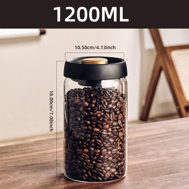 Glass Jar with Airtight Vacuum-Insulated Lid