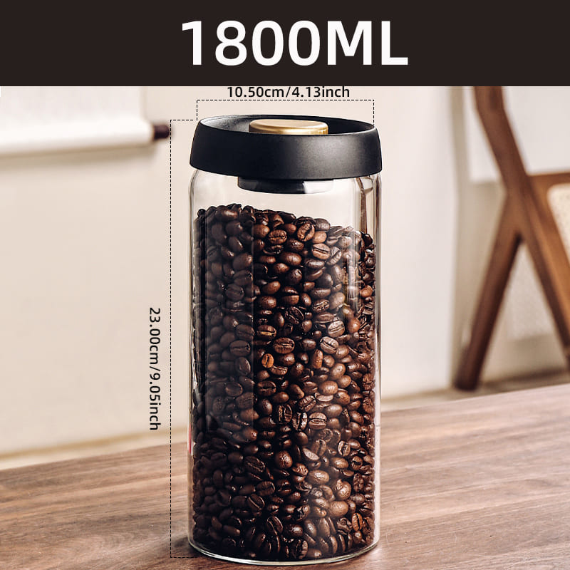 Glass Jar with Airtight Vacuum-Insulated Lid