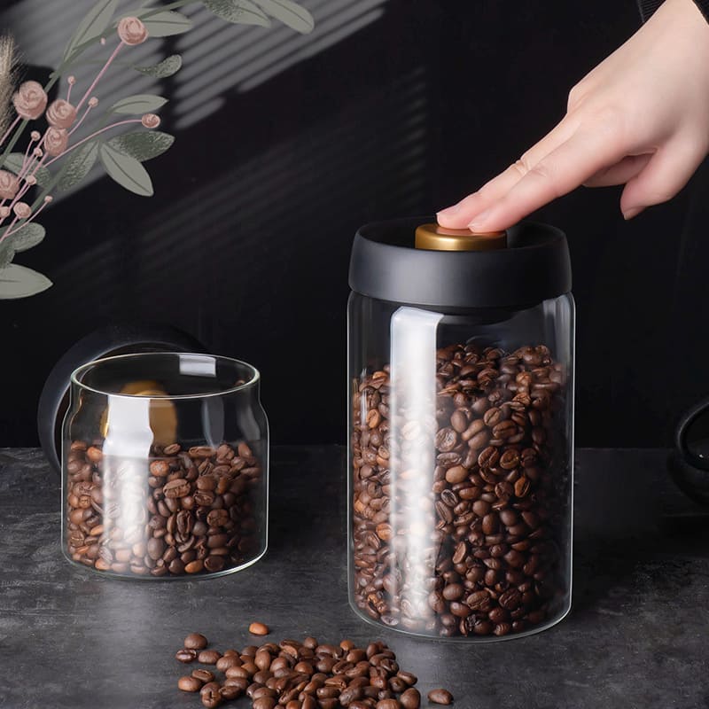 Glass Jar with Airtight Vacuum-Insulated Lid