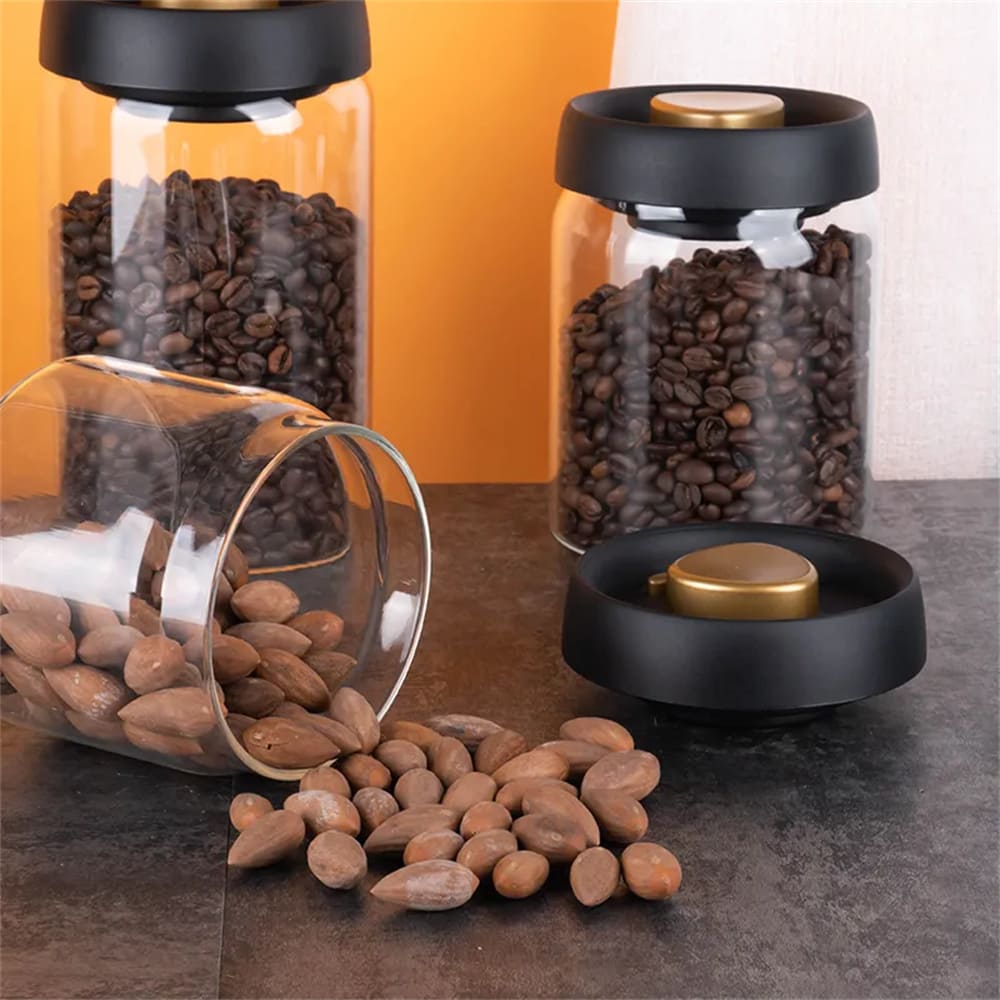 Glass Jar with Airtight Vacuum-Insulated Lid