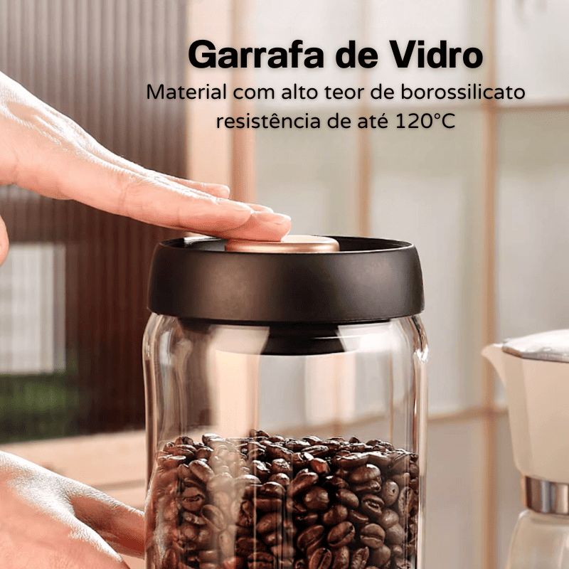 Glass Jar with Airtight Vacuum-Insulated Lid