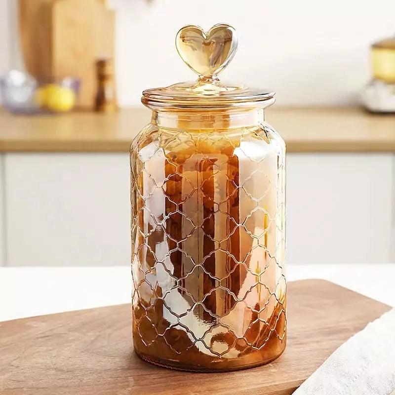 Airtight Glass Jars Food Storage Containers with Plastic Lid