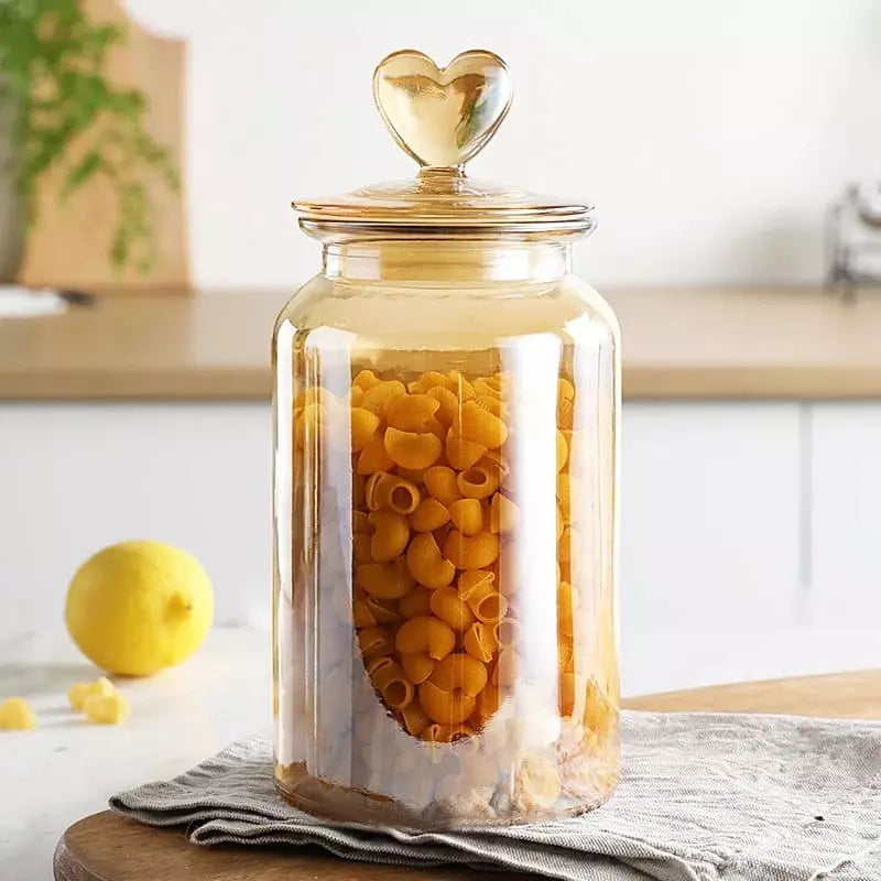 Airtight Glass Jars Food Storage Containers with Plastic Lid