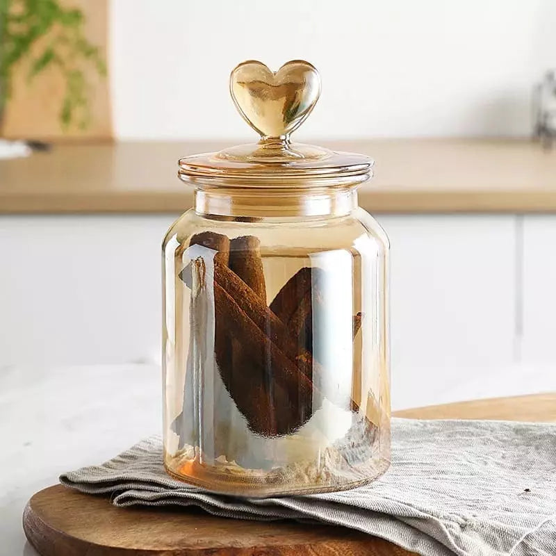 Airtight Glass Jars Food Storage Containers with Plastic Lid