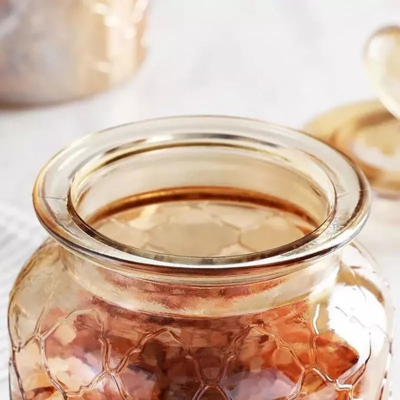 Airtight Glass Jars Food Storage Containers with Plastic Lid