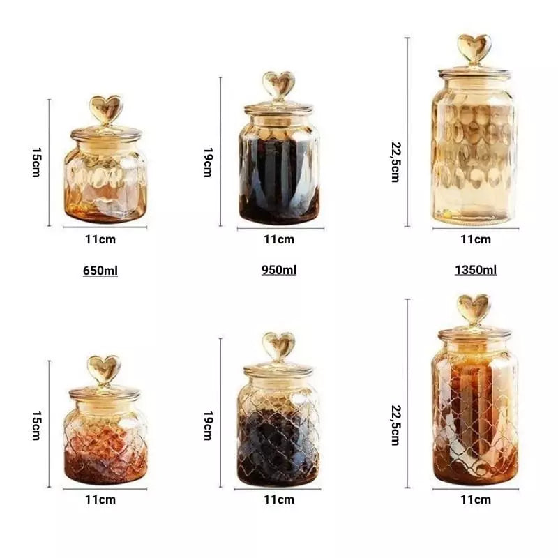 Airtight Glass Jars Food Storage Containers with Plastic Lid