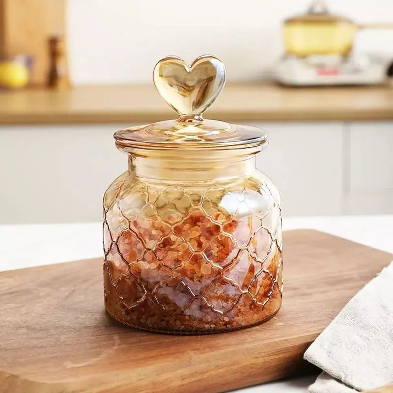 Airtight Glass Jars Food Storage Containers with Plastic Lid