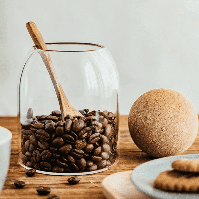 Borossalica Glass Jars with Cork Lid