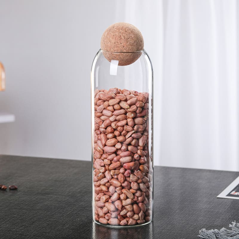 Borossalica Glass Jars with Cork Lid