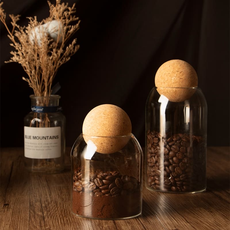 Borossalica Glass Jars with Cork Lid