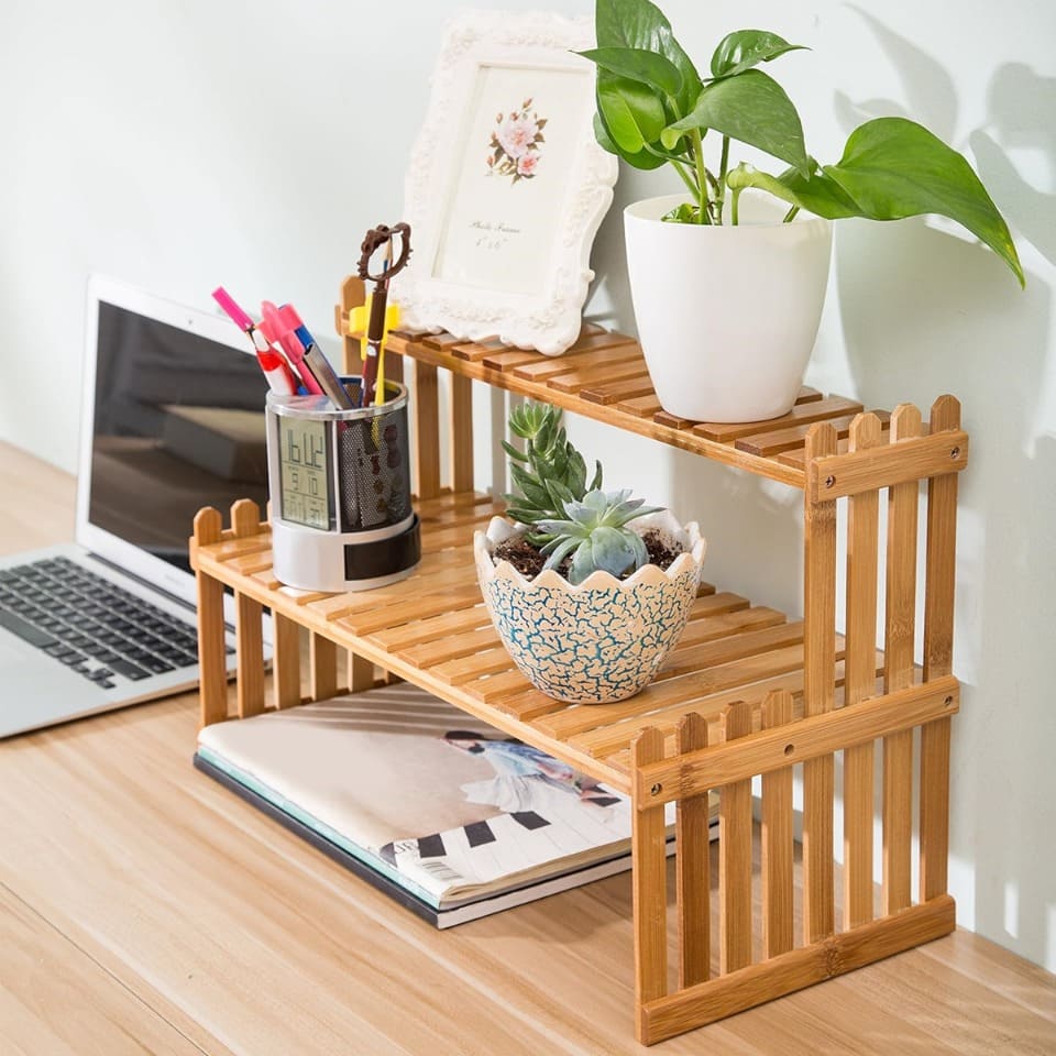 Multi-Purpose Wooden Shelf for Plants
