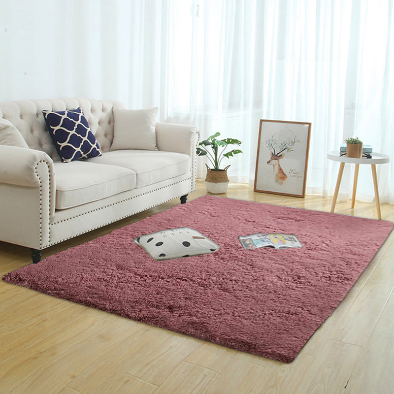 Plain Rug Mat - Dark Pink