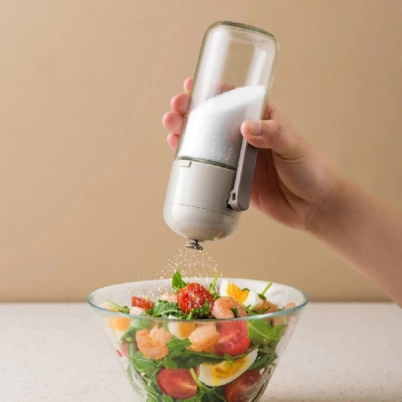 Salt and Spice Shaker with Measuring Spoon