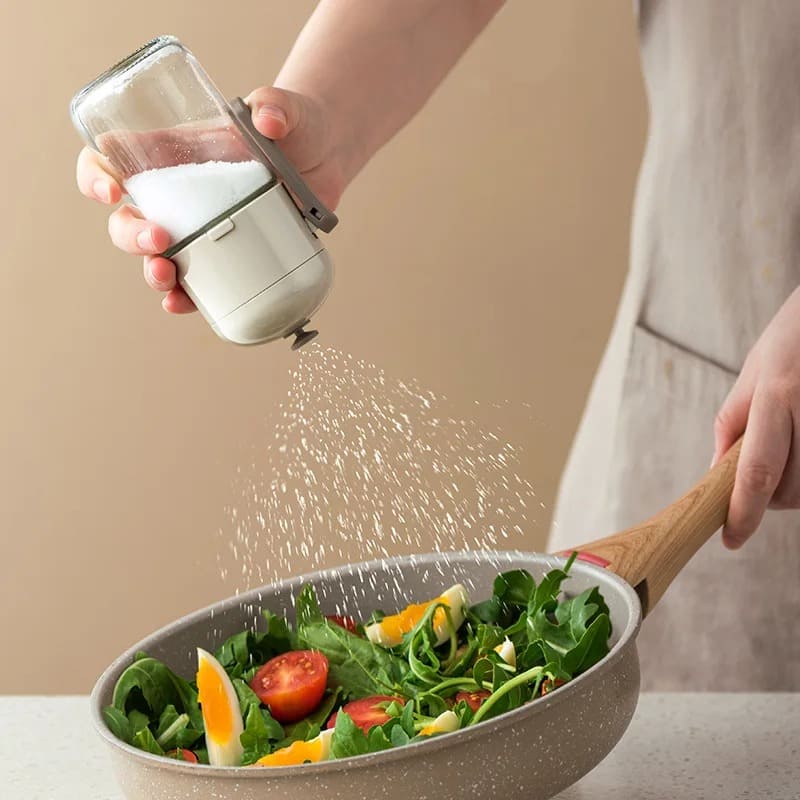 Salt and Spice Shaker with Measuring Spoon
