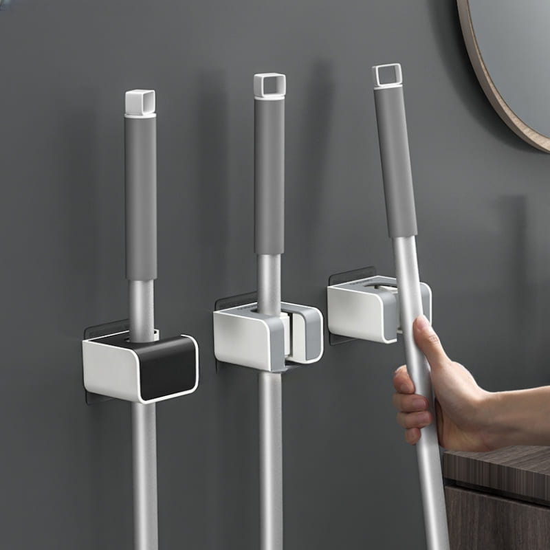 Wall-Mounted Broom and Mop Holder