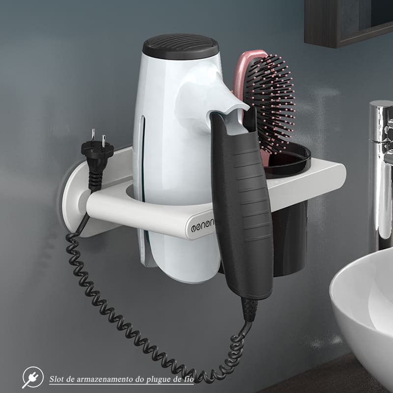 Wall-Mount Hair Dryer Holder