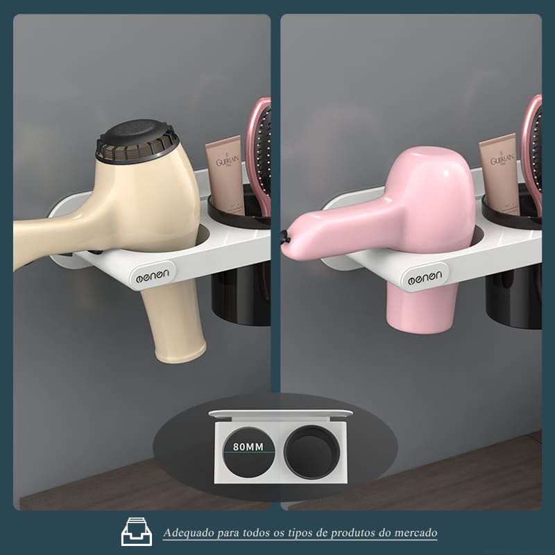 Wall-Mount Hair Dryer Holder