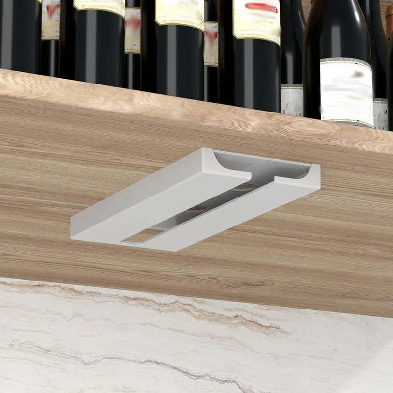 Suspended Glass Holder Organizer Bar at Home