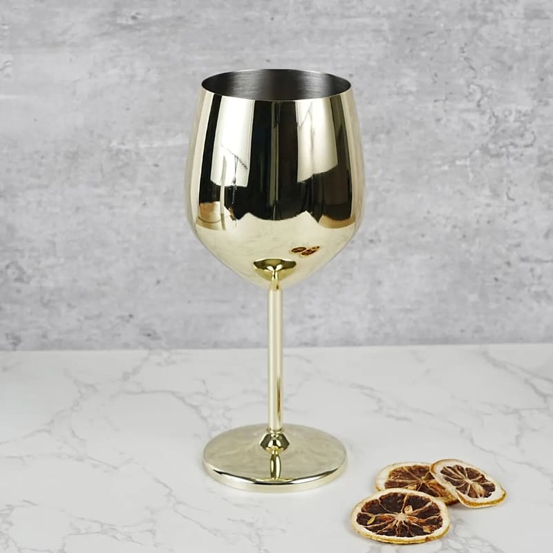 Colorful Stainless Steel Unbreakable Wine Glass Bar at Home