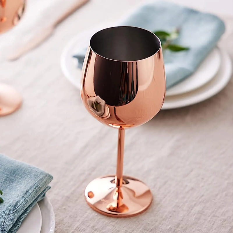 Colorful Stainless Steel Unbreakable Wine Glass Bar at Home