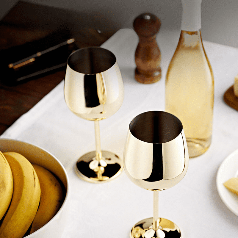 Colorful Stainless Steel Unbreakable Wine Glass Bar at Home