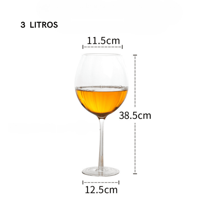 Giant Crystal Wine Glass 3 Liters Bar at Home