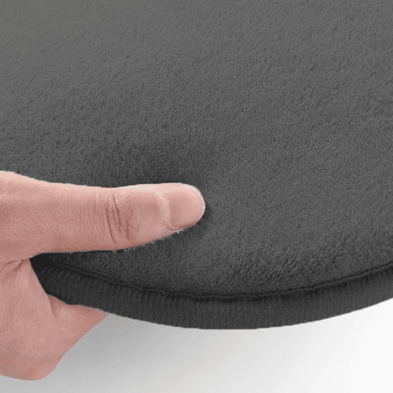Non-slip absorbent velvet bathroom rug