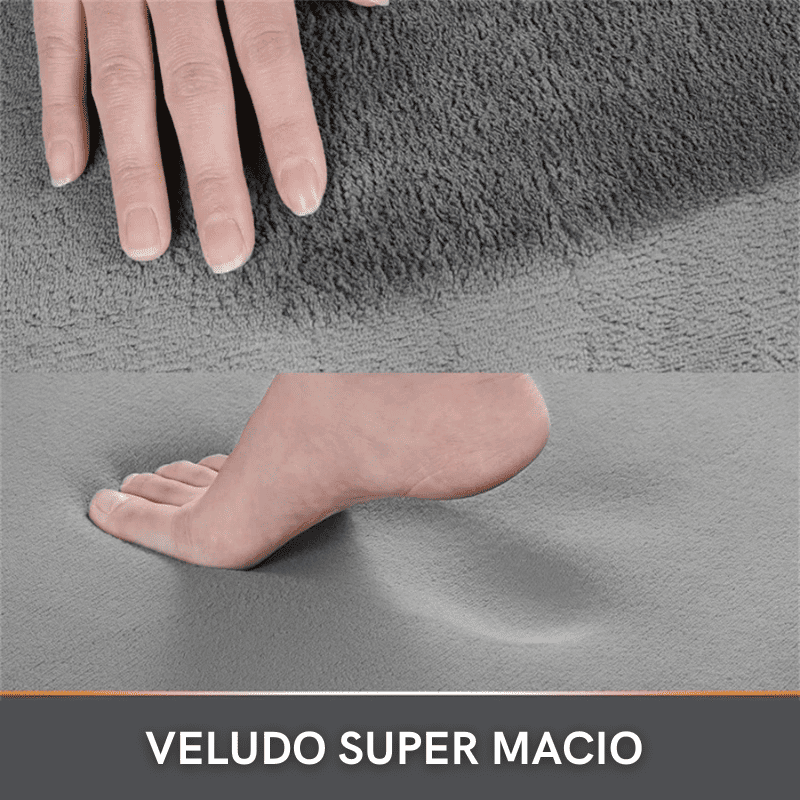 Non-slip absorbent velvet bathroom rug