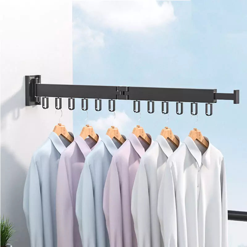 Wall-Mounted Retractable Aluminum Clothes Drying Rack