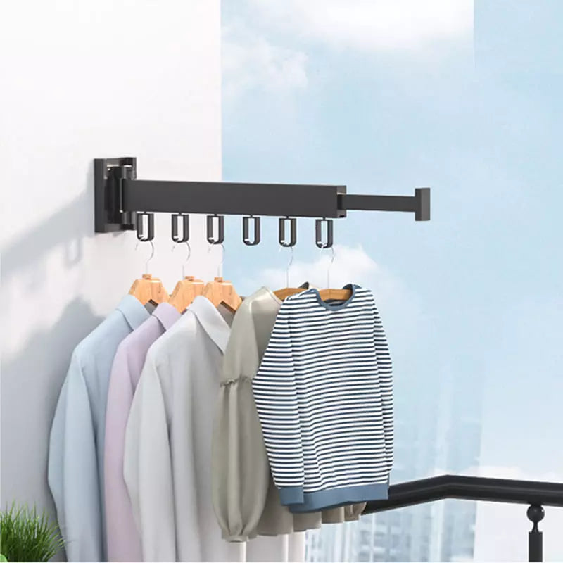 Wall-Mounted Retractable Aluminum Clothes Drying Rack