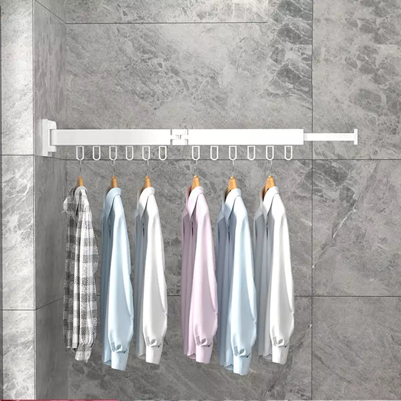 Wall-Mounted Retractable Aluminum Clothes Drying Rack